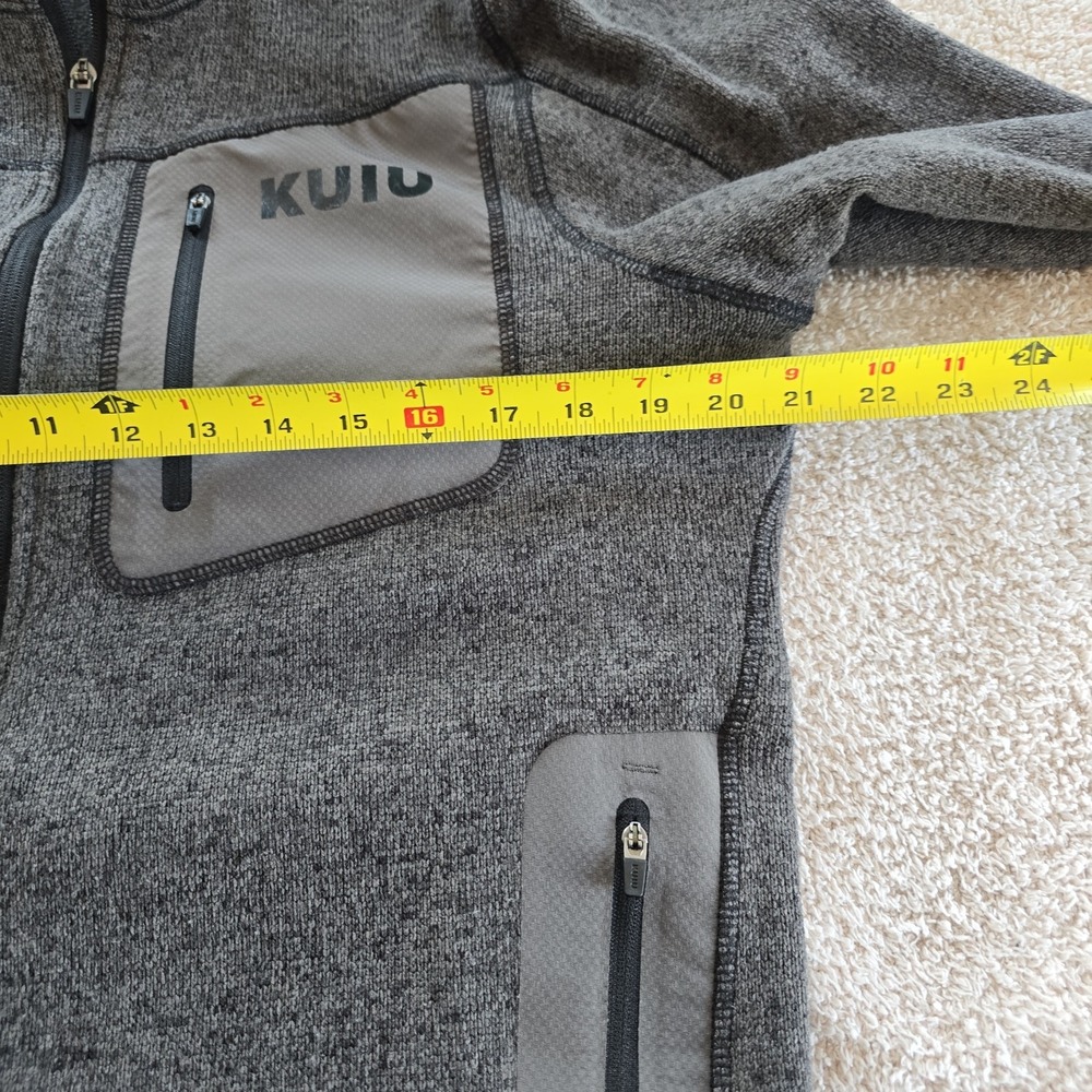 KUIU Men's L Gray Base Camp High Loft Sweater Fleece Full Zip Jacket Hunting - Picture 12 of 13